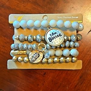 I Am Blessed Stacking Bracelets Set